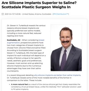 Dr. Steven Turkeltaub compares silicone versus saline breast implants.