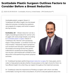 Scottsdale plastic surgeon explains factors to consider before breast reduction surgery.