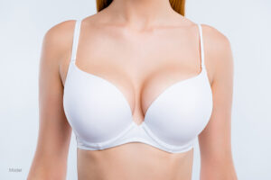 Woman in a white bra