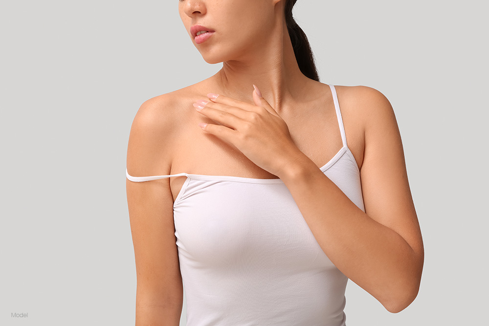 Woman in a white shirt